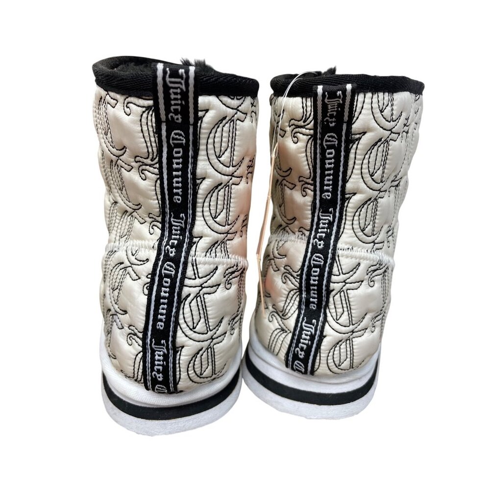 Juicy Couture Olivia womans white black lined ankle boots Sz 10M SKU 9524 - Picture 12 of 15